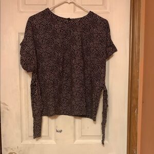 Black and White Polka Dot Women's Top